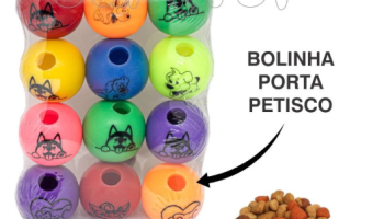 Kit Porta Petiscos Cachorro Cães Gatos 12 Bolinhas