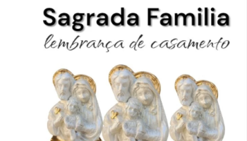 Kit Sagrada Familia Lembrança de Casamento Decorada 7cm