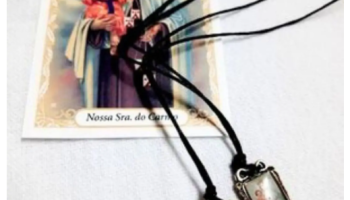 Escapulário N. Sra. Carmo – Cordão – Pingentes em Metal – Lux Mea Artigos Religiosos