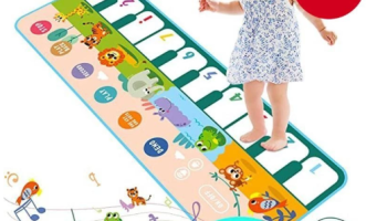 Tapete de Piano para Bebês com Teclado e Instrumentos Musicais Infantil Montessori