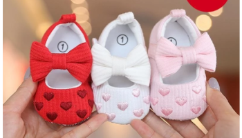Adoráveis Sapatos De Bebê Com Laço Macio Para Meninas – Calçados Antiderrapantes Atividades Ao Ar Livre De 0 A 18 Meses
