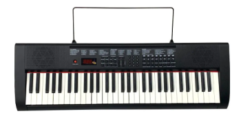 Teclado Musical Queens 61 teclas Semi Profissional Max Evolux Versátil Diversos Ritmos Painel Digital Controle de Velocidade Preto