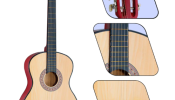 Violão Clássico Bege com Cordas de Nylon – Elegância e Sonoridade para Suas Melodias! – LinhaEvolux