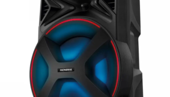 Caixa de Som Mondial Connect Party Plus CM-250 – Bluetooth Amplificada Portátil 250W 8” USB