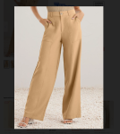Angel – Calca Wide Alfaiataria Bege