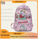 Mochila Escolar LABUBU – Estilo Cartoon Fofo, Capaz para Livros e Laptop, Ideal para Adolescentes Estilo Cartoon Fofo