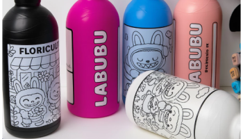 Garrafa Labubu Para Colorir 400ml Criativa, Divertida e Única + Brinde