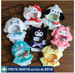 Labubu Sanrio Capa Saia Terno Festa Sentada Olá Kitty Kuromi Roupas Monstros Vinil Labu Roupa Chapéu Acessório Presente