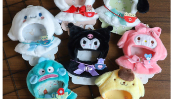 Labubu Sanrio Capa Saia Terno Festa Sentada Olá Kitty Kuromi Roupas Monstros Vinil Labu Roupa Chapéu Acessório Presente