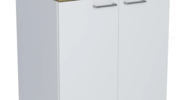 Balcão para Escritório 70cm 2 Portas Tok A06 Olmo/Branco – Mpozenato