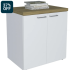 Balcão Para Escritório 3 Portas 1.3 ME4147 Nogal – Tecno Mobili