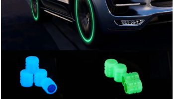 Válvula de pneu ampa luminosa fluorescente carro motocicleta bicicleta acessórios de decoração luminosa