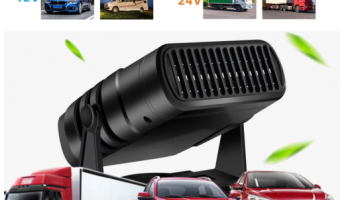 Aquecedor De Carro Portátil Pára-Brisa Aquecimento Rápido E Resfriamento Degelo Desembaçador Inverno 360 ° Rotação Para