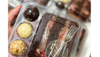 Embalagem Delícias de Festa para Torta/Bolo + 3 Docinhos