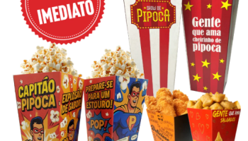 Embalagem Caixa Para Pipoca Grande Festas e eventos (100 Unidades) – Perpacks Embalagens Sustentável