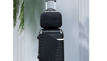 Kit de Mala De Viagem 12KG 10 KG 8KG 4 Roda Gira 360 Grau Fibra + Frasqueira