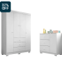 Mesa Para Computador Escrivaninha 1 Porta 1 Gaveta Vitória D02 Branco – Mpozenato