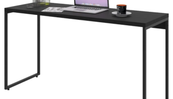 Mesa de Escritório Escrivaninha 135cm Dynamica Industrial C08 Preto Ônix – Mpozenato
