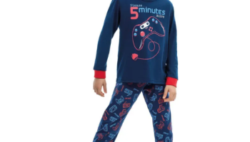 Pijama Infantil Menino Meia Malha Game 2 peças – Kamylus