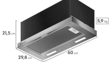 Depurador de Ar Electrolux 60cm Retrátil Inox Efficient com Luz de Led DE6RX – Electrolux