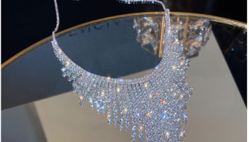 Conjunto de Zirconia- Colar e Brinco de Strass