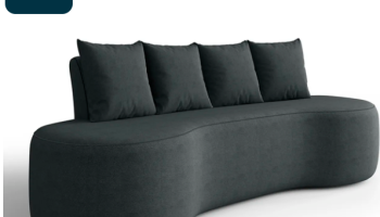 Sofá 3 Lugares 210cm Orgânico Viana B10 Bouclê Grafite – Mpozenato