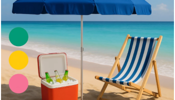 Guarda Sol Grande Gigante Uv 2,40m de Praia Piscina Verão Articulável Colorido