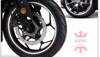 Friso De Roda Refletivo Motos e Carros Aplicador Adesivo Branco Prateado