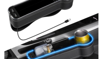 Kit Organizador De Enchimento Assento Carro C/ Luz Saida Usb