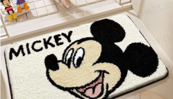Tapete Antiderrapante Para Banheiro , De Desenho Animado Do Mickey Mouse De 40x60cm Grosso De Caxemira