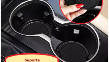 Kit de 2 Bases Para Copo Porta-Copos De Carro De Borracha Macia