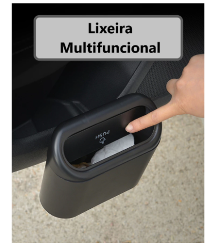 Lata Lixo Lixeira Coberta Para Carro Caixa Armazenamento Suspenso Porta Banco Assento Traseira Multifuncional acessórios