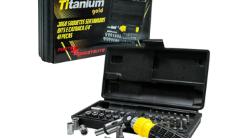 Kit Ferramentas De Bits Fenda E Soquetes 41 Peças Titanium