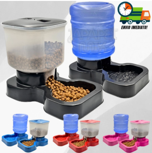 Kit Comedouro e Bebedouro para Cachorro Cães e Gatos Automático 10LTS E 8LTS
