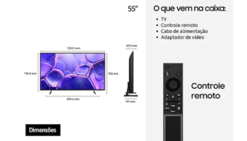 Smart Tv Un55u8100fgxzd Crystal 55 4k Preto Samsung Bivolt
