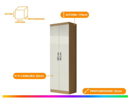 Armário Multiuso 2 Portas Aramóveis New