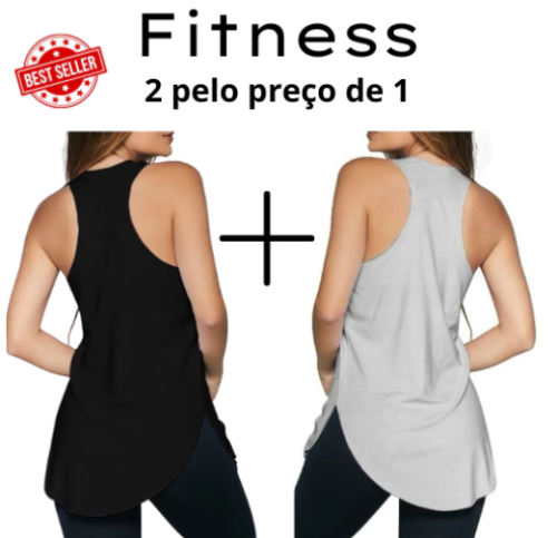 Kit 2 Camisetas Fitness Térmica Básica Tapa Bumbum Academia Corrida Crossfit