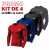 Kit com 4 Camiseta Uv Segunda Pele Proteção Solar Fator 50+ CORES VARIADAS