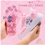 Kit Tenis + Chinelo Lilo Stitch Infantil Escolar bebe Volta As Aulas