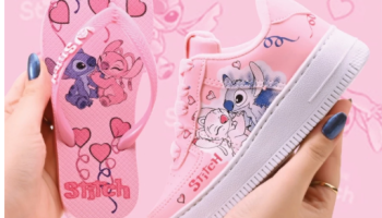 Kit Tenis + Chinelo Lilo Stitch Infantil Escolar bebe Volta As Aulas