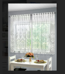 Lar e Lazer – Cortina para Cozinha Renda Branca 235×150 cm