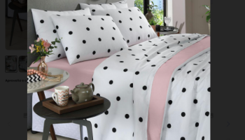 Mundo Lar – Jogo de Cama Coração Rosa Casal 4 Peças