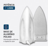 Ferro de Passar Roupa a Seco Mondial FSN-55-W – Branco