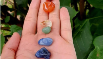 Kit Pedra dos Chakras de Bolso Equilíbrio Pedras Minerais Roladas