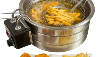 Fritadeira Elétrica em inox tacho 3,5 a 5 litros profissional em inox souzza shop