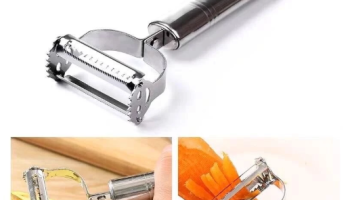 Descascador de Legumes Inox Ajustável Multifuncional – Para Batata, Cenoura, Frutas