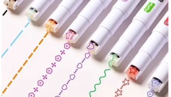 Kit 6 Cores Caneta Carimbo Roller Colorido Papelaria/Papelaria Fofa