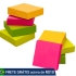 Kit 12 Canetinhas Ponta Fina + Bloco Adesivo 100 Folhas Organização Produtividade