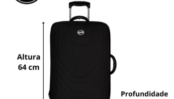 Mala de Viagem Média 23kg com 2 alças e 2 rodinhas Village