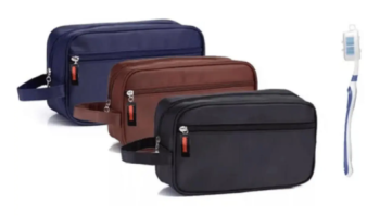 Necessaire masculina Impermeável executiva Nylon Com Escova – Mormino